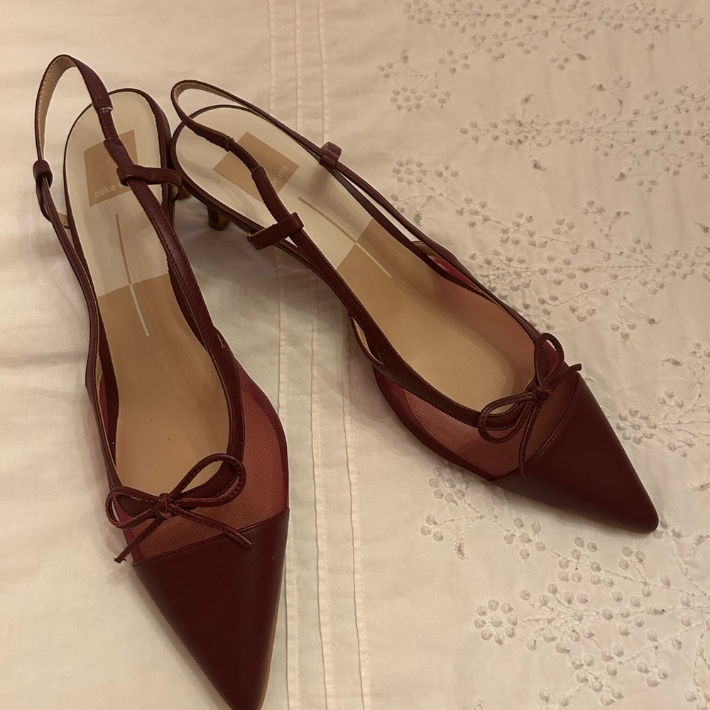 Dolce Vita Elegant Burgundy Slingback Heels